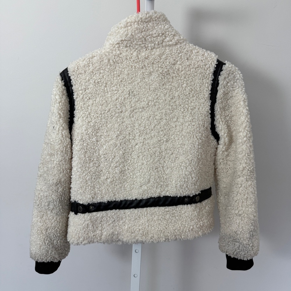 Design History Girl's Faux Sherpa Leather Trim Jacket Large - Picture 6 of 6